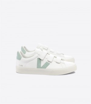 Sneakers Donna Veja Recife Chromefree Leather Matcha Bianche | Italy-283071