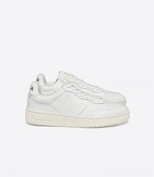 Sneakers Donna Veja V-90 Leather Bianche | Italy-604218