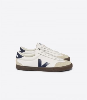 Sneakers Uomo Veja Volley Leather Nautico Bark Bianche | Italy-189365