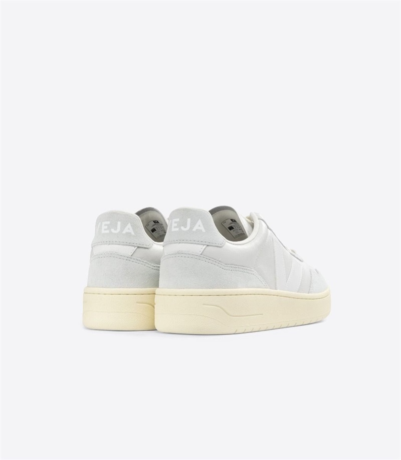 Sneakers Donna Veja V-90 Leather Gravel Bianche | Italy-543081